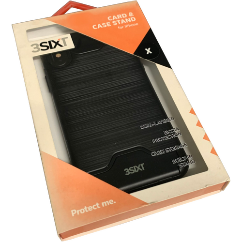 3SIXT Card & Case Stand for iPhone X Black