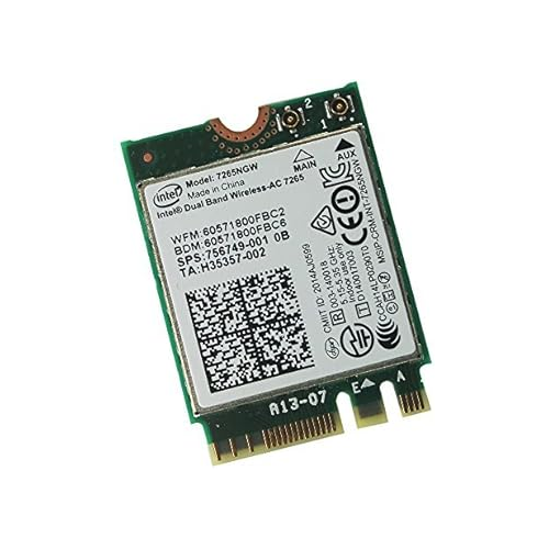 Intel Dual Band 2x2 Wireless AC + Bluetooth 4.0 M2 Interface